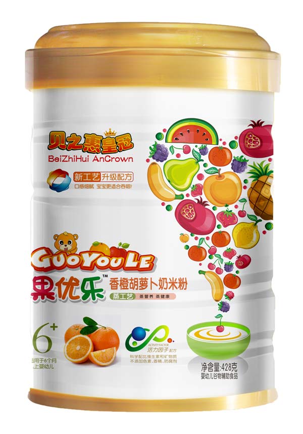 貝之惠果優樂香橙胡蘿卜奶米粉