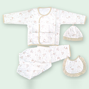 嬰兒內衣套裝棕色