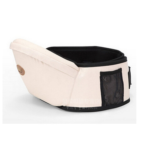 背背親純棉嬰兒腰凳米白