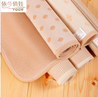 新花型不卷皺3D有機棉天然彩棉雙面布嬰兒隔尿墊寶寶防水尿布墊