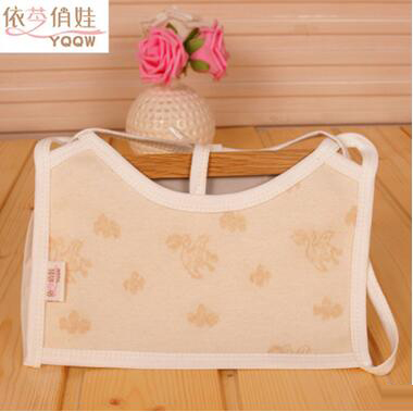 固定不滑動(dòng)防水薄款夏有機(jī)棉彩棉純棉嬰兒圍嘴兒童圍兜寶寶口水巾