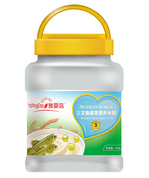 雅嬰島三文魚營養米粉3段