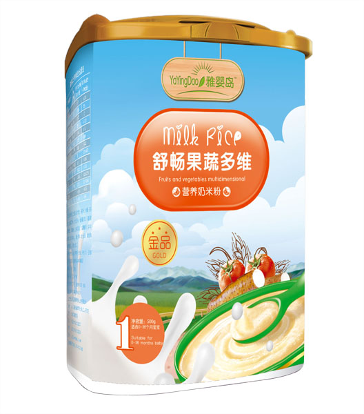 雅嬰島舒暢果蔬多維營養(yǎng)奶米粉1段