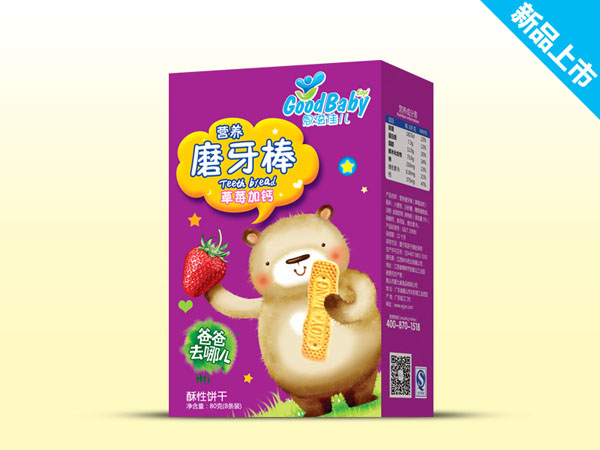 恩溢佳兒草莓加鈣磨牙棒