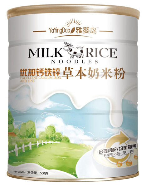 雅嬰島優加鈣鐵鋅草本奶米粉