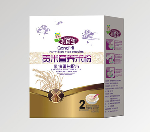 利因寶乳鐵蛋白貢米營養米粉2段盒裝