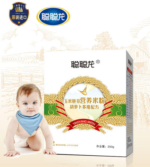 聰聰龍胡蘿卜多維配方玉米胚芽米粉2段盒裝