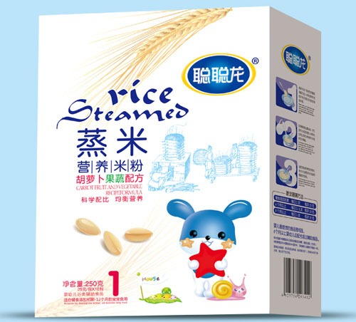 聰聰龍胡蘿卜果蔬配方蒸米營養米粉1段盒裝