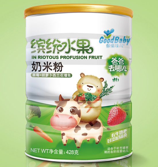 恩溢佳兒草莓+胡蘿卜西蘭花增免奶米粉