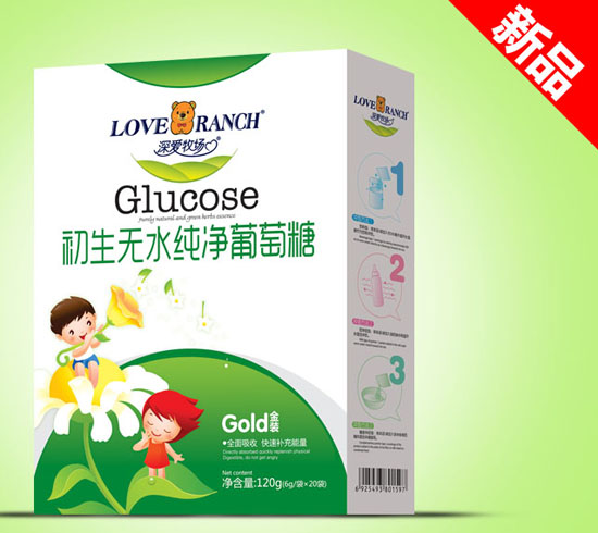 深愛牧場初生無水純凈金裝葡萄糖盒裝